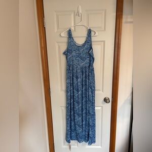 Blue paisley tank Maxi dress